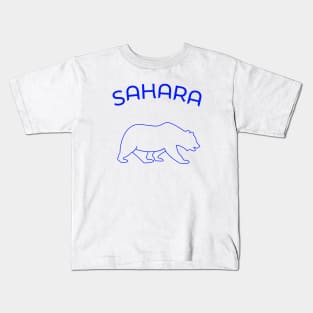 Sahara Bear Blue Kids T-Shirt